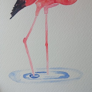 Flamingó - Modern akvarell festmény  - művészet - festmény - akvarell - Meska.hu Flamingó - Modern akvarell festmény  - művészet - festmény - akvarell - Meska.hu