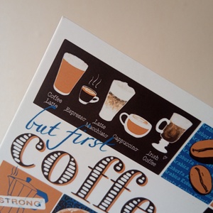 But first coffee! - gasztro poszter képeslap - művészet - grafika & illusztráció - digitális - Meska.hu