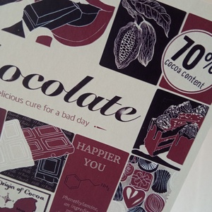 Chocolate! - Csokis gasztro poszter képeslap - művészet - grafika & illusztráció - digitális - Meska.hu