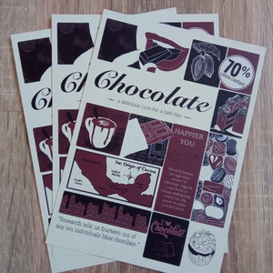 Chocolate - gasztro poszter képeslap - 3 db  - Meska.hu