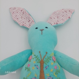 Hímzett nyuszi - játék & sport - baba & babaház - baba - Meska.hu