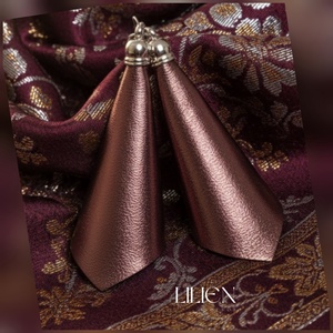 ELEGÁNS BRONZ bőr fülbevaló  - ékszer - fülbevaló - lógó fülbevaló - Meska.hu ELEGÁNS BRONZ bőr fülbevaló  - ékszer - fülbevaló - lógó fülbevaló - Meska.hu