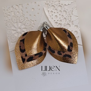 LEOPÁRD CSEPP bőr fülbevaló - Meska.hu