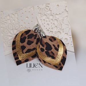 LEOPÁRD CSEPP bőr fülbevaló - Meska.hu