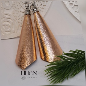 ROSEGOLD lógós bőr fülbevaló - Meska.hu