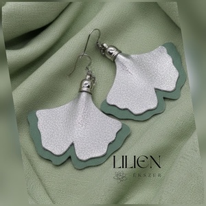 MENTA GINKGO lógós bőr fülbevaló - Meska.hu