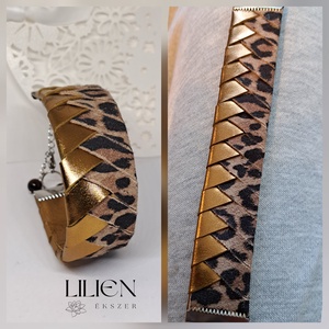 LEOPÁRD  bőr karkötő - Meska.hu