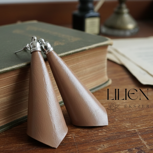 CAPPUCCINO bőr fülbevaló , Ékszer, Fülbevaló, Lógó fülbevaló, Ékszerkészítés, Bőrművesség, MESKA