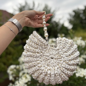 Horgolt kagyló táska, Táska & Tok, Kézitáska & válltáska, Alkalmi táska, Horgolás, MESKA