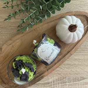 Karamell illatú halloween-i gyertya - esküvő - dekoráció - gyertya & gyertyatartó - Meska.hu