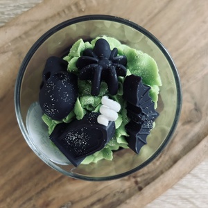 Karamell illatú halloween-i gyertya - esküvő - dekoráció - gyertya & gyertyatartó - Meska.hu