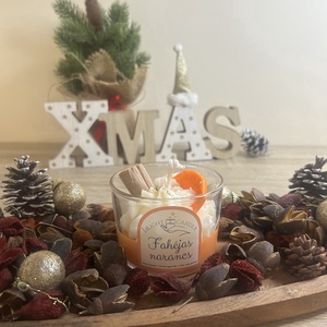 Fahéjas narancsos gyertya - esküvő - dekoráció - gyertya & gyertyatartó - Meska.hu