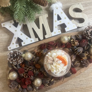 Fahéjas narancsos gyertya - esküvő - dekoráció - gyertya & gyertyatartó - Meska.hu