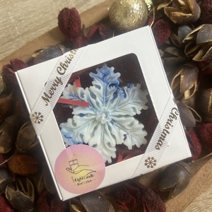 Hópehely alakú formagyertya díszdobozban - Meska.hu