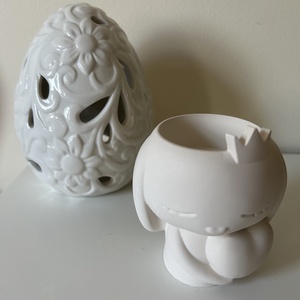 Nyuszi dekoráció  - kellékek & szerszámok - díszíthető tárgyak - kerámia - Meska.hu