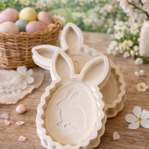 Nyuszis kerámiaporból készült tál , Kellékek & szerszámok, Díszíthető tárgyak, Kerámia, Kerámia, MESKA