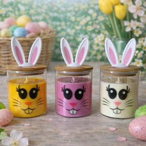 Nyuszifüles szójaviasz gyertya  - Meska.hu