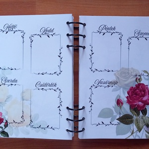 Hétszínvirág határidőnapló  - otthon & életmód - papír, írószer - jegyzetfüzet & napló - Meska.hu