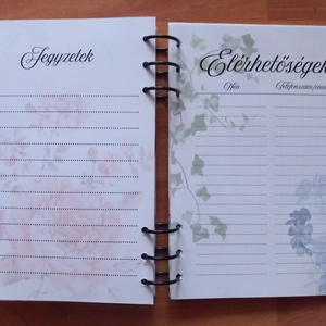 Hétszínvirág határidőnapló 5 pótlappal - otthon & életmód - papír, írószer - jegyzetfüzet & napló - Meska.hu