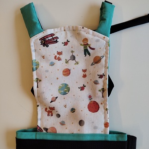 Játék csatos hordozó - zöld mintás  - játék & sport - baba & babaház - játékbaba, babakellék - Meska.hu