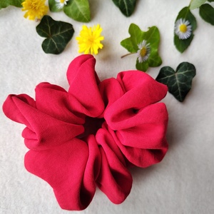 Piros scrunchie hajgumi - ruha & divat - hajdísz & hajcsat - hajgumi - Meska.hu