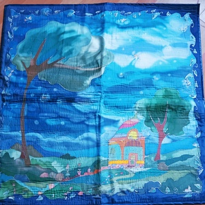Hernyóselyem ágytakaró 87 x 87 cm - otthon & életmód - lakástextil - ágytakaró - Meska.hu