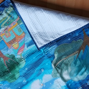 Hernyóselyem ágytakaró 87 x 87 cm - otthon & életmód - lakástextil - ágytakaró - Meska.hu