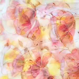 Pipacsok tiszta selyem sál - ruha & divat - sál, sapka, kendő - sál - Meska.hu