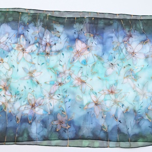 Csillag-ösvény tiszta selyem sál - ruha & divat - sál, sapka, kendő - sál - Meska.hu Csillag-ösvény tiszta selyem sál - ruha & divat - sál, sapka, kendő - sál - Meska.hu