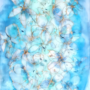 Álom-virág tiszta selyem sál - ruha & divat - sál, sapka, kendő - sál - Meska.hu