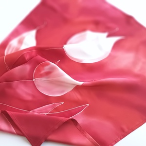 Szerelmes tulipánok tiszta selyem kendő, Ruha & Divat, Sál, Sapka, Kendő, Sál, Selyemfestés, MESKA