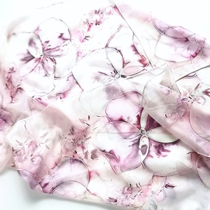 Orchideák tiszta selyem sál, Ruha & Divat, Sál, Sapka, Kendő, Sál, Selyemfestés, MESKA