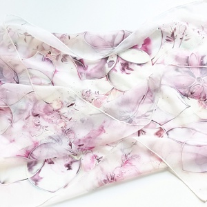 Orchideák tiszta selyem sál - ruha & divat - sál, sapka, kendő - sál - Meska.hu