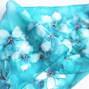 Csillagpor tiszta selyem sál - ruha & divat - sál, sapka, kendő - sál - Meska.hu