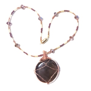 Természetes füstkvarc ásvány nyaklánc - ékszer - nyaklánc - medálos nyaklánc - Meska.hu