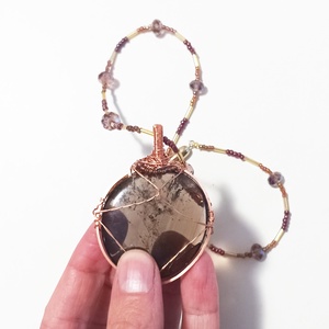 Természetes füstkvarc ásvány nyaklánc - ékszer - nyaklánc - medálos nyaklánc - Meska.hu