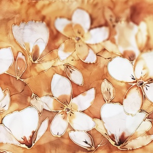 Óarany luxus tiszta selyem sál - ruha & divat - sál, sapka, kendő - sál - Meska.hu