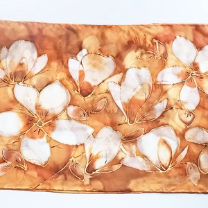 Óarany luxus tiszta selyem sál - ruha & divat - sál, sapka, kendő - sál - Meska.hu