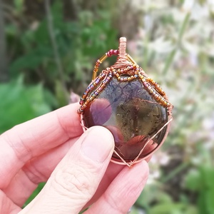 Természetes füstkvarc ásvány nyaklánc - ékszer - nyaklánc - medálos nyaklánc - Meska.hu