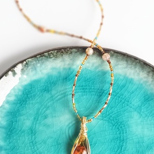 Borostyán nyaklánc - ékszer - nyaklánc - medálos nyaklánc - Meska.hu