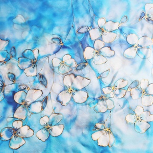 Tündérvirágok tiszta selyem stóla - ruha & divat - sál, sapka, kendő - sál - Meska.hu