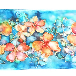 Tunézia tiszta selyem sál - ruha & divat - sál, sapka, kendő - sál - Meska.hu