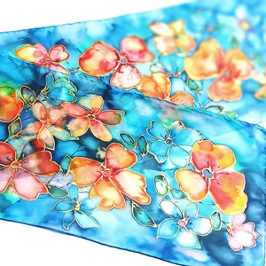 Tunézia tiszta selyem sál - Meska.hu