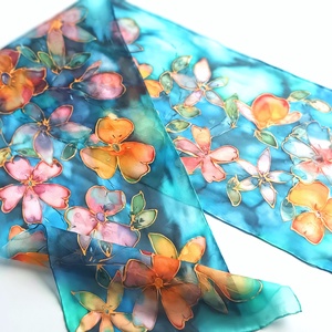 Ozirisz álma tiszta selyem sál, Ruha & Divat, Sál, Sapka, Kendő, Sál, Selyemfestés, MESKA