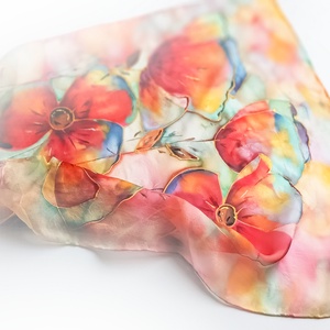 Mediterránia tiszta selyem kendő - ruha & divat - sál, sapka, kendő - sál - Meska.hu