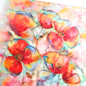 Mediterránia tiszta selyem kendő - ruha & divat - sál, sapka, kendő - sál - Meska.hu