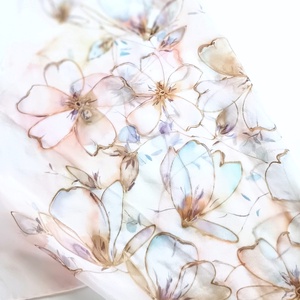 Bársonyos szirmok tiszta selyem kendő, Ruha & Divat, Sál, Sapka, Kendő, Sál, Selyemfestés, MESKA