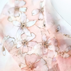 Barackvirág éden tiszta selyem kendő, Ruha & Divat, Sál, Sapka, Kendő, Sál, Selyemfestés, MESKA