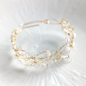 Réz orgon karkötő valódi ásvánnyal, Ékszer, Karkötő, Ásványkarkötő, Ékszerkészítés, MESKA