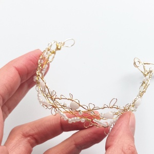 Réz orgon karkötő valódi ásvánnyal - ékszer - karkötő - ásványkarkötő - Meska.hu